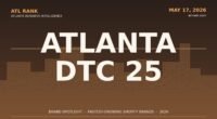 Editorial cover highlighting the 25 fastest-growing Atlanta direct-to-consumer brands on Shopify in 2026