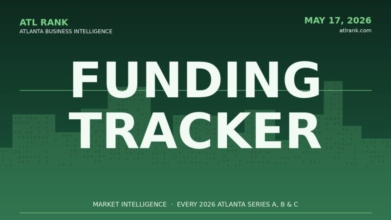 Editorial cover for Atlanta Startup Funding Tracker covering every Series A B and C round disclosed in 2026