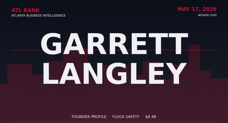 Editorial cover featuring Garrett Langley founder and CEO of Atlanta-based Flock Safety, valued at $8.4 billion