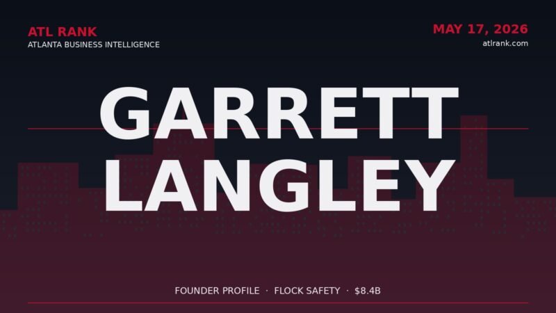 Editorial cover featuring Garrett Langley founder and CEO of Atlanta-based Flock Safety, valued at $8.4 billion